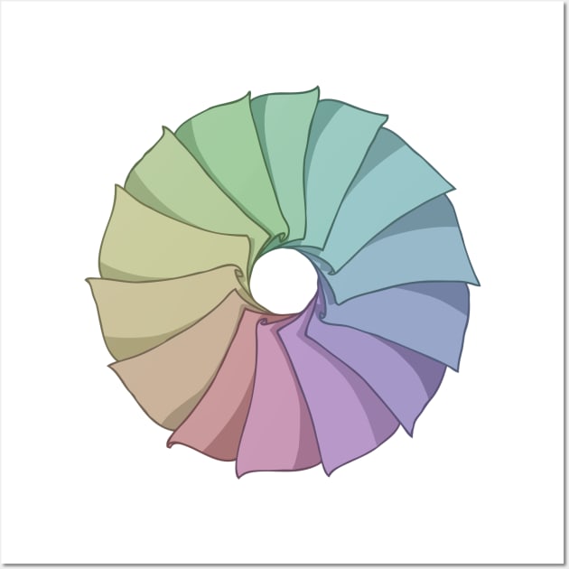 Rainbow Paper Color Wheel Wall Art by 5sizes2small